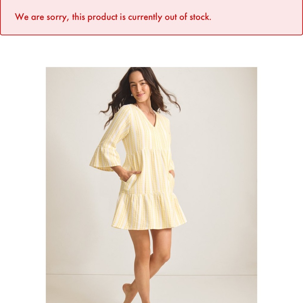 Tommy Bahama Yellow Striped Women's Pajama Dress